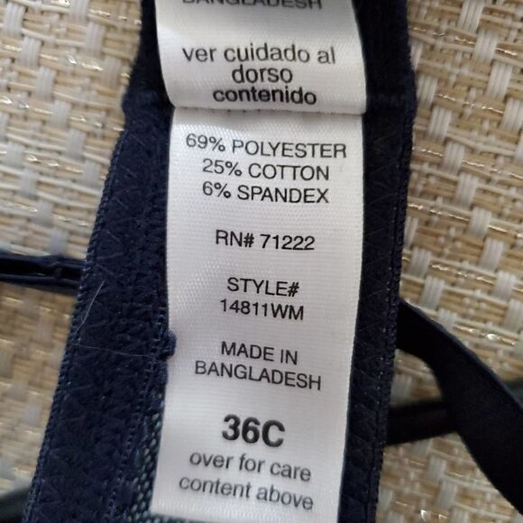 NO Boundaries Y2K Dark Denim Bra Top - Picture 6 of 6